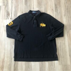 Ralph Lauren Navy Polo with Yellow Emblem